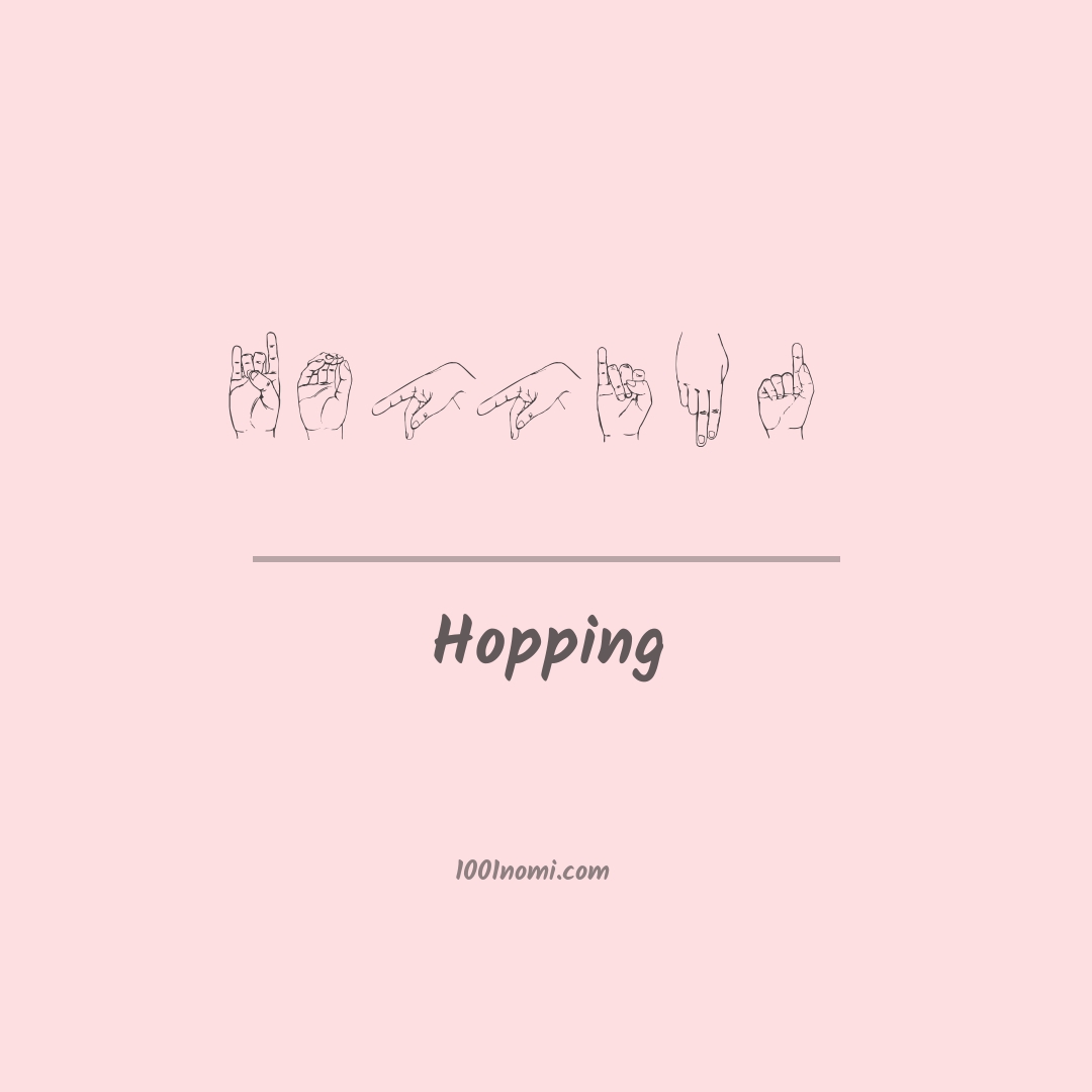 Hopping nella lingua dei segni