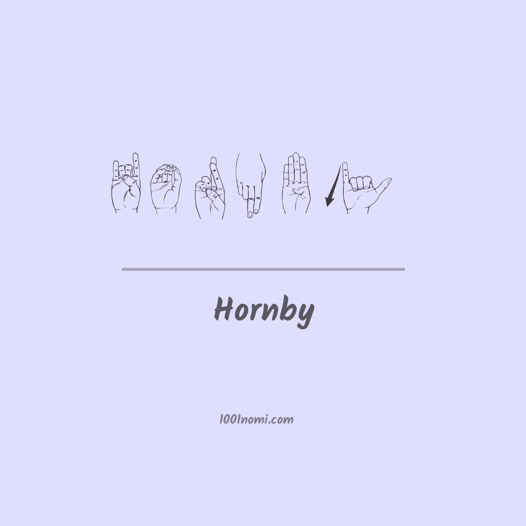 Hornby nella lingua dei segni