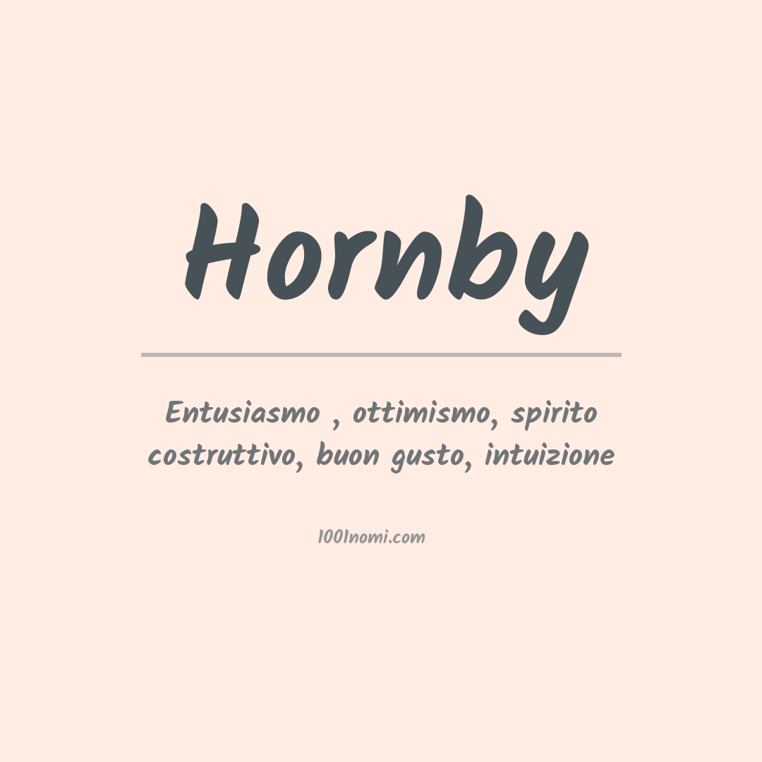 Significato del nome Hornby