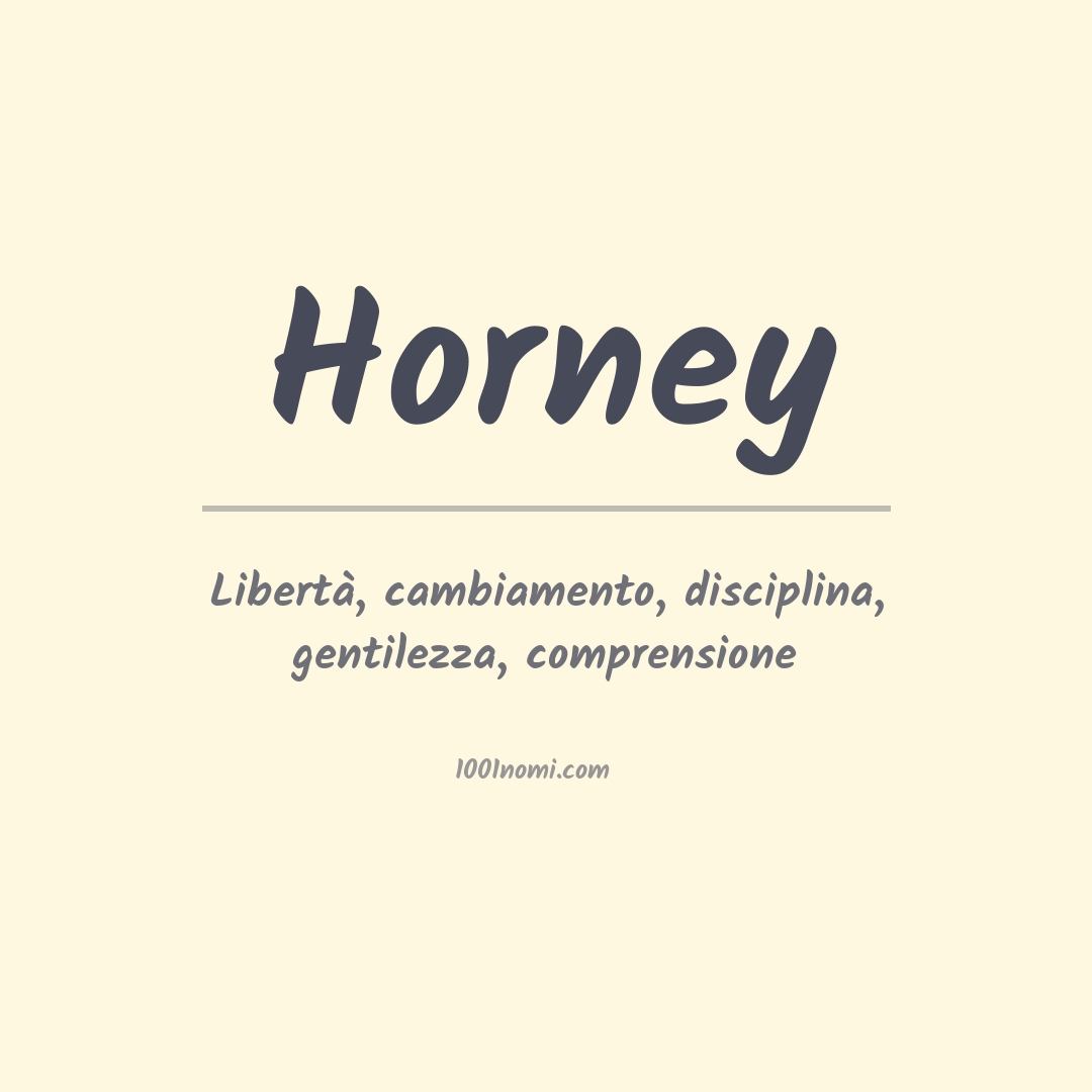 Significato del nome Horney