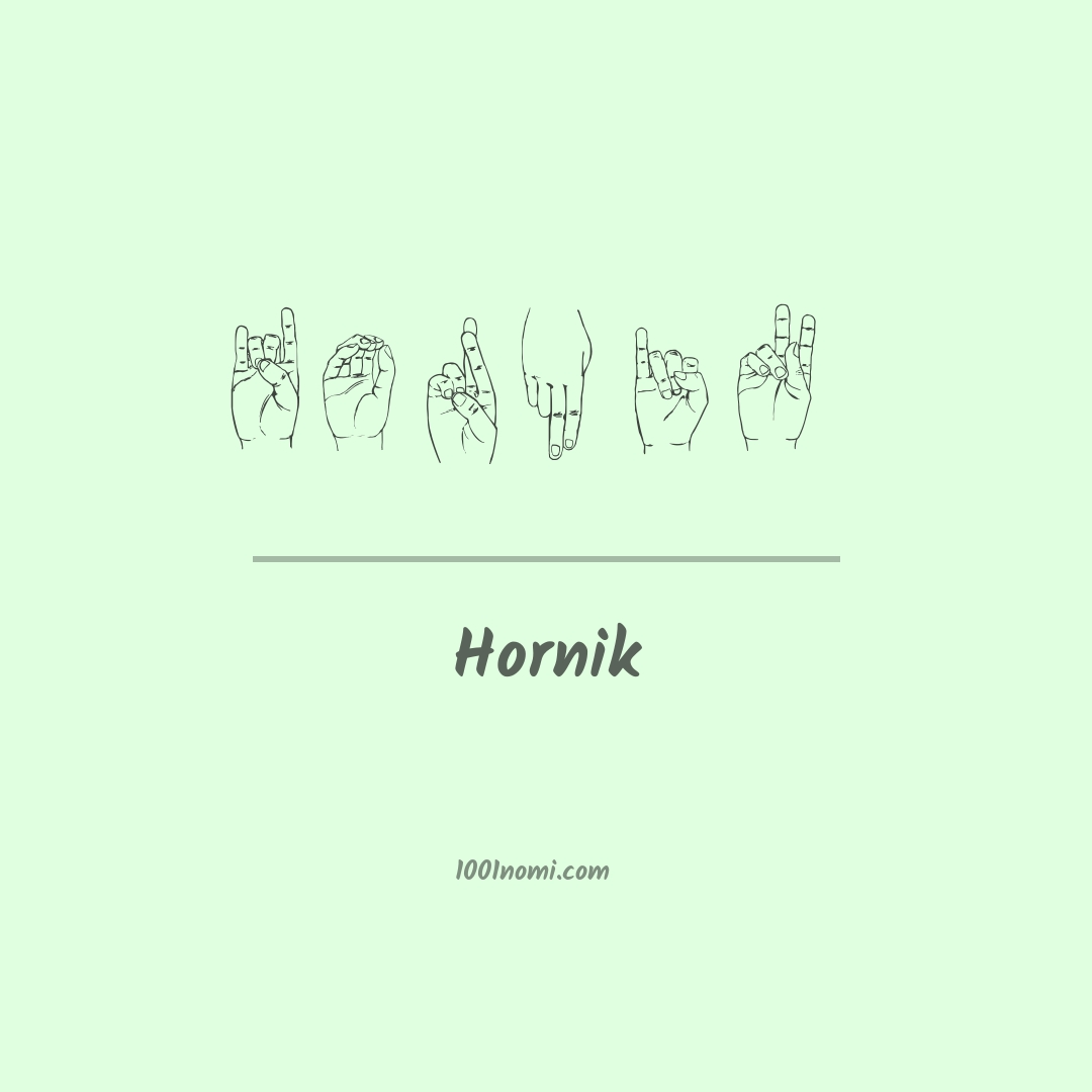 Hornik nella lingua dei segni