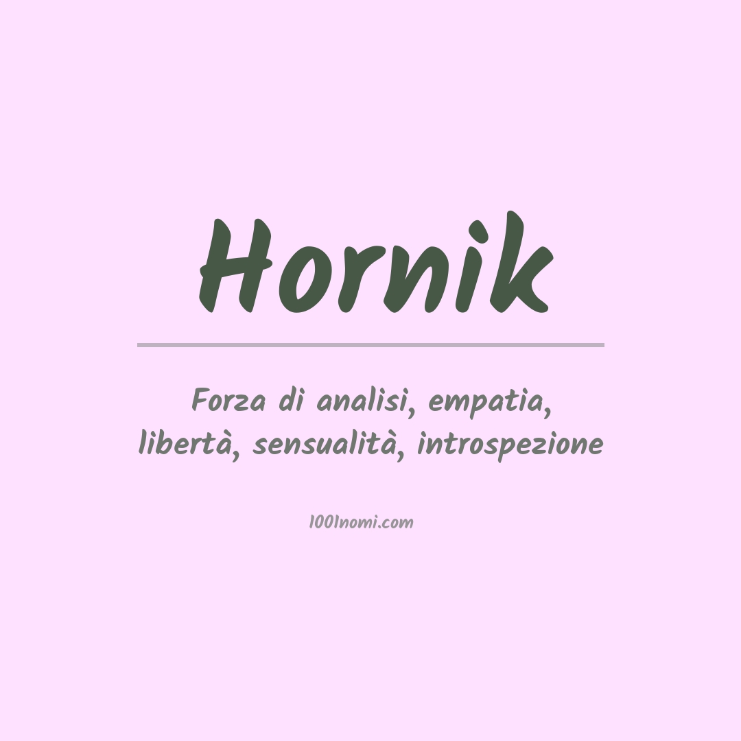 Significato del nome Hornik