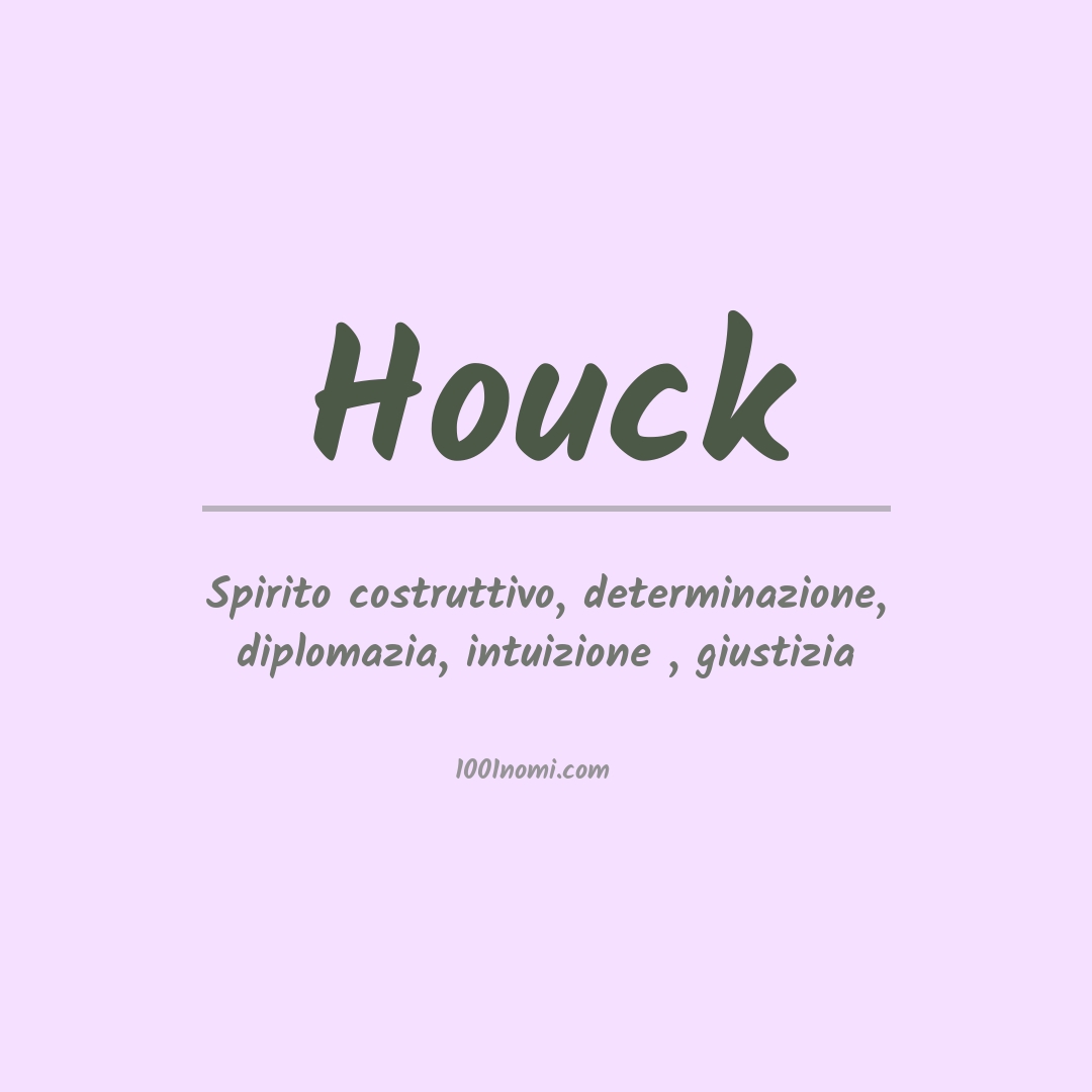 Significato del nome Houck