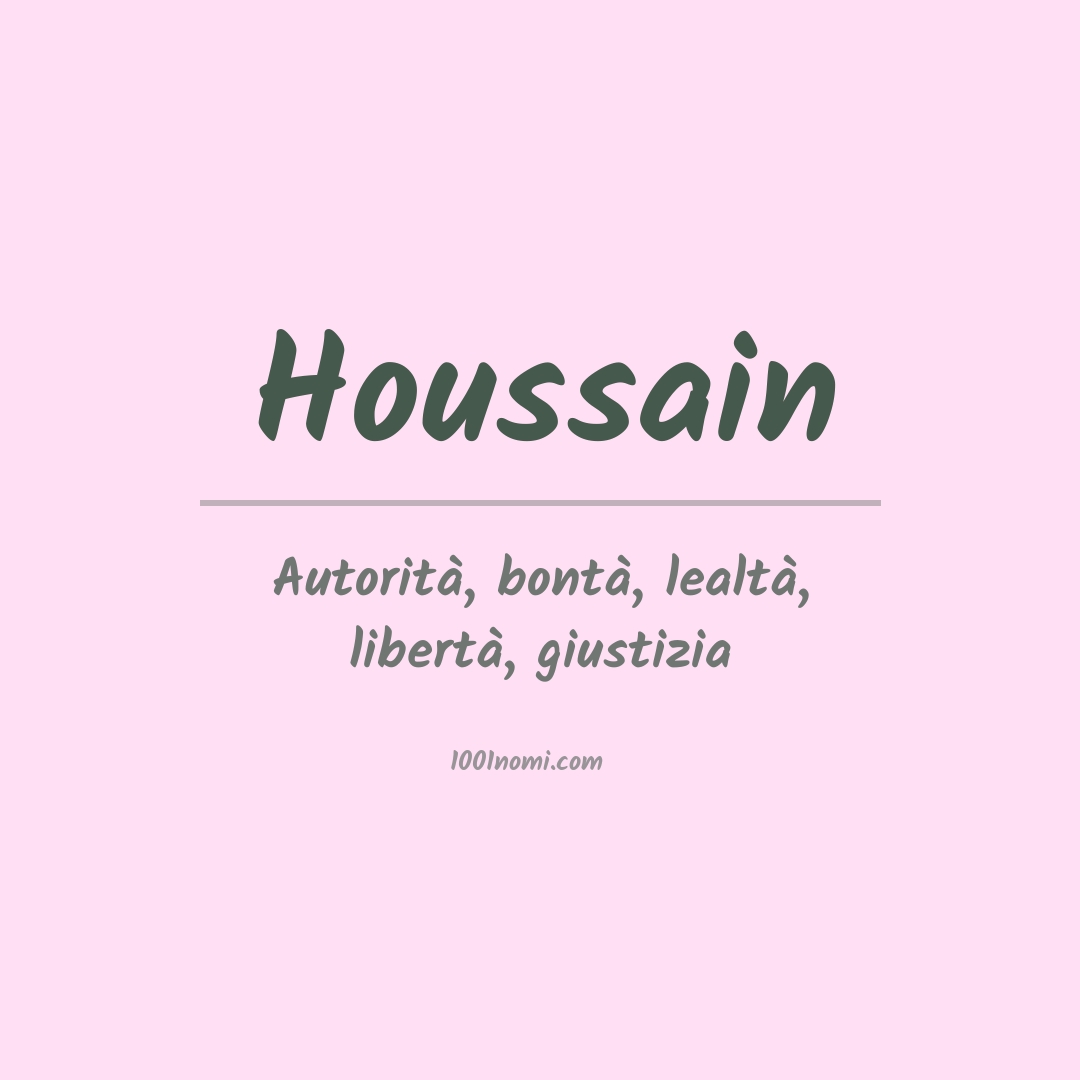 Significato del nome Houssain Significato del nome Houssain