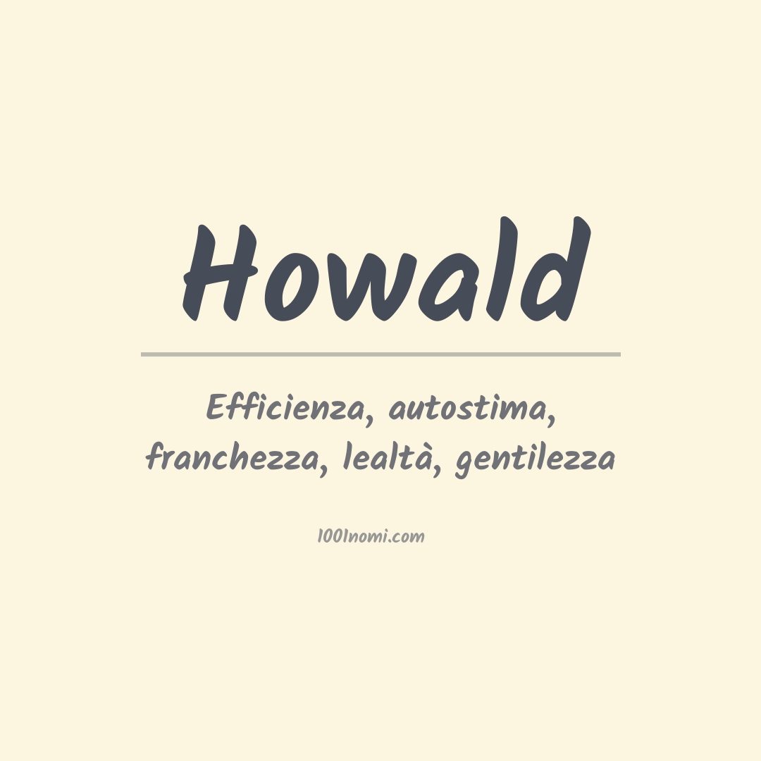 Significato del nome Howald