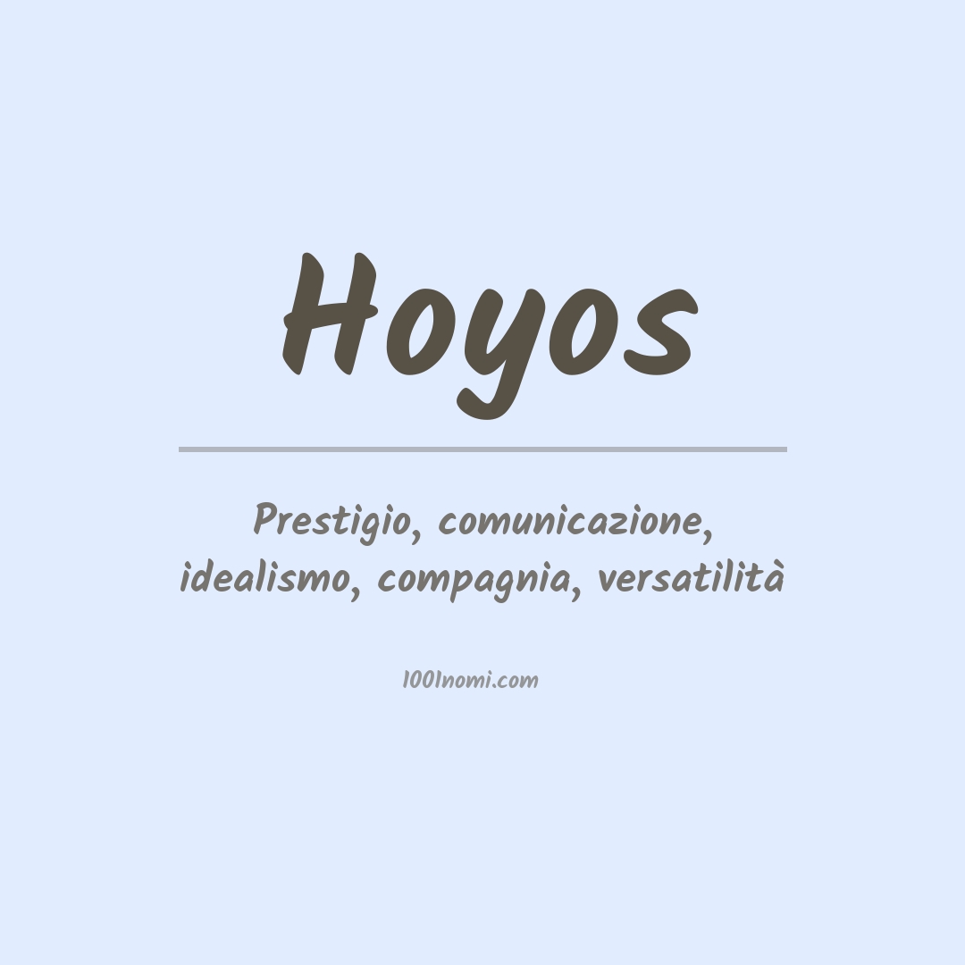 Significato del nome Hoyos