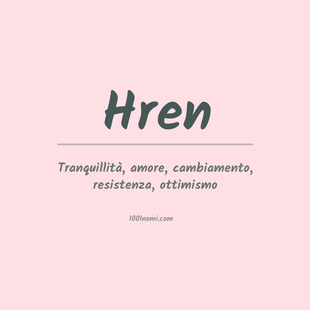 Significato del nome Hren