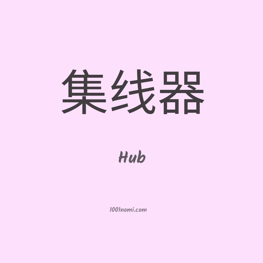 Hub in cinese Hub in cinese