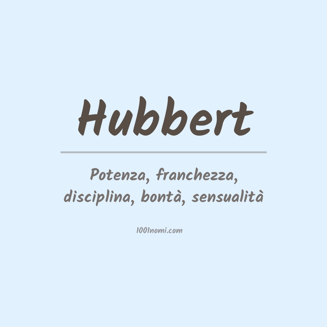 Significato del nome Hubbert