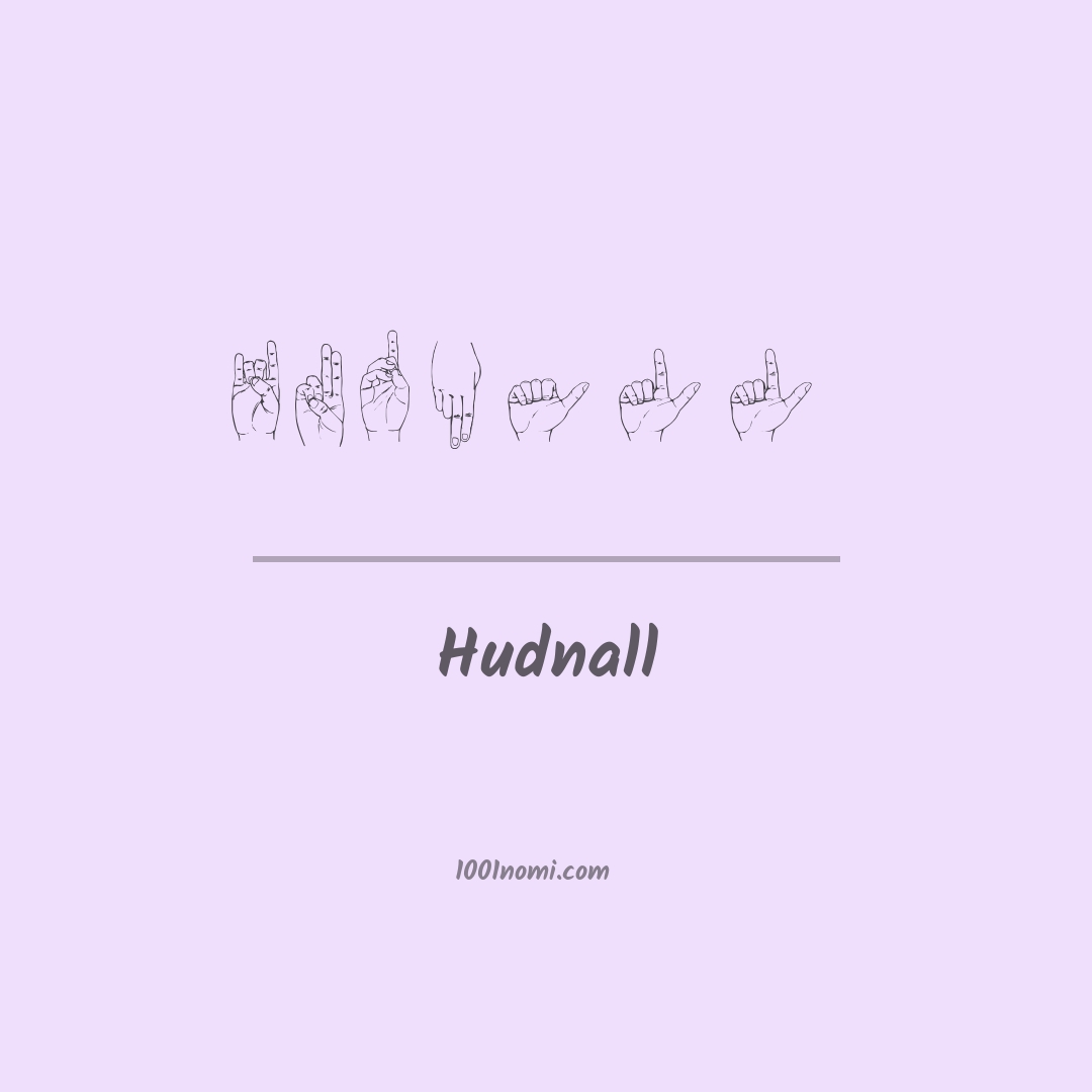Hudnall nella lingua dei segni