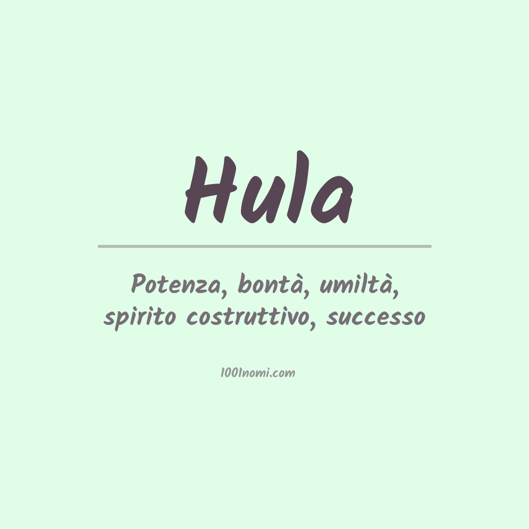 Significato del nome Hula