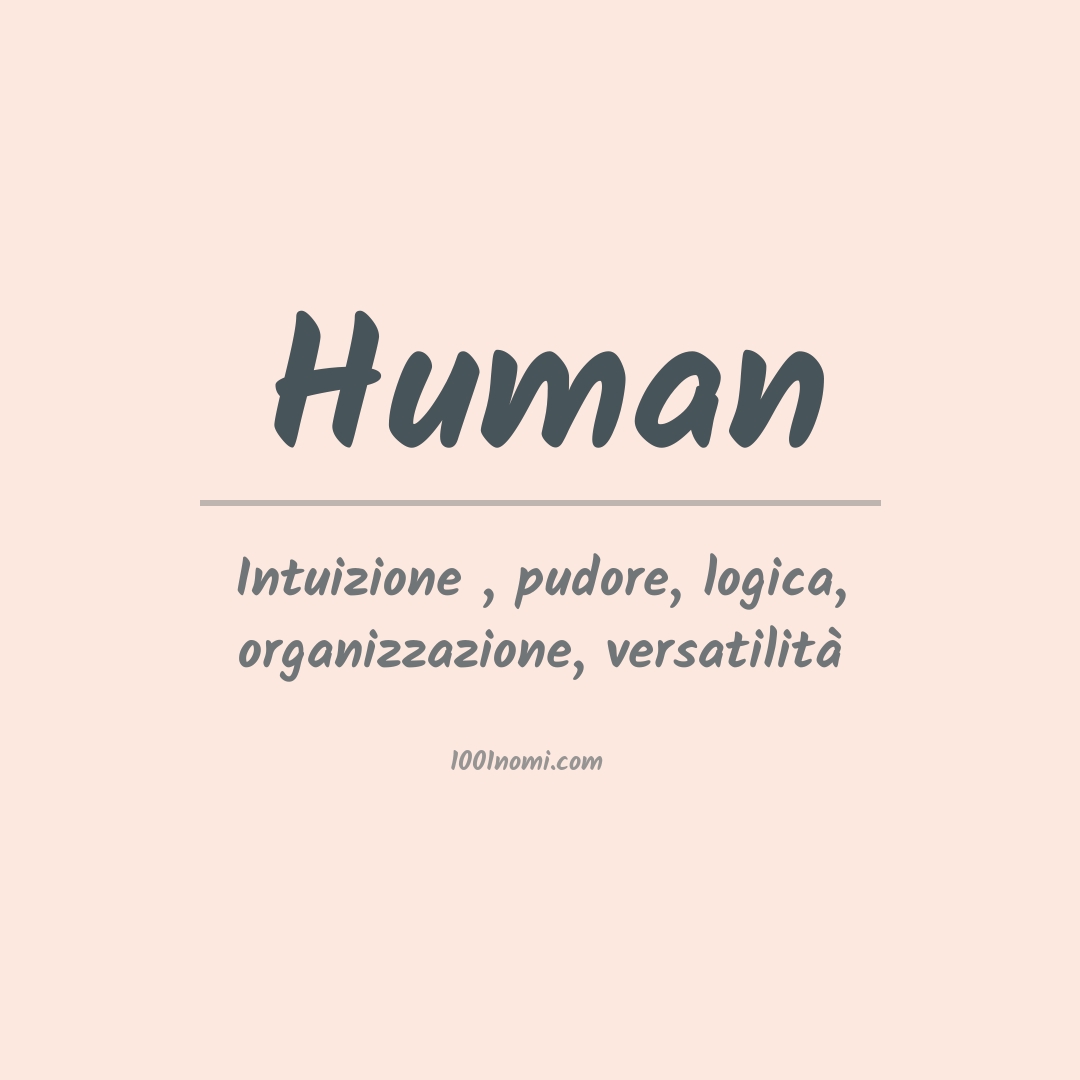 Significato del nome Human