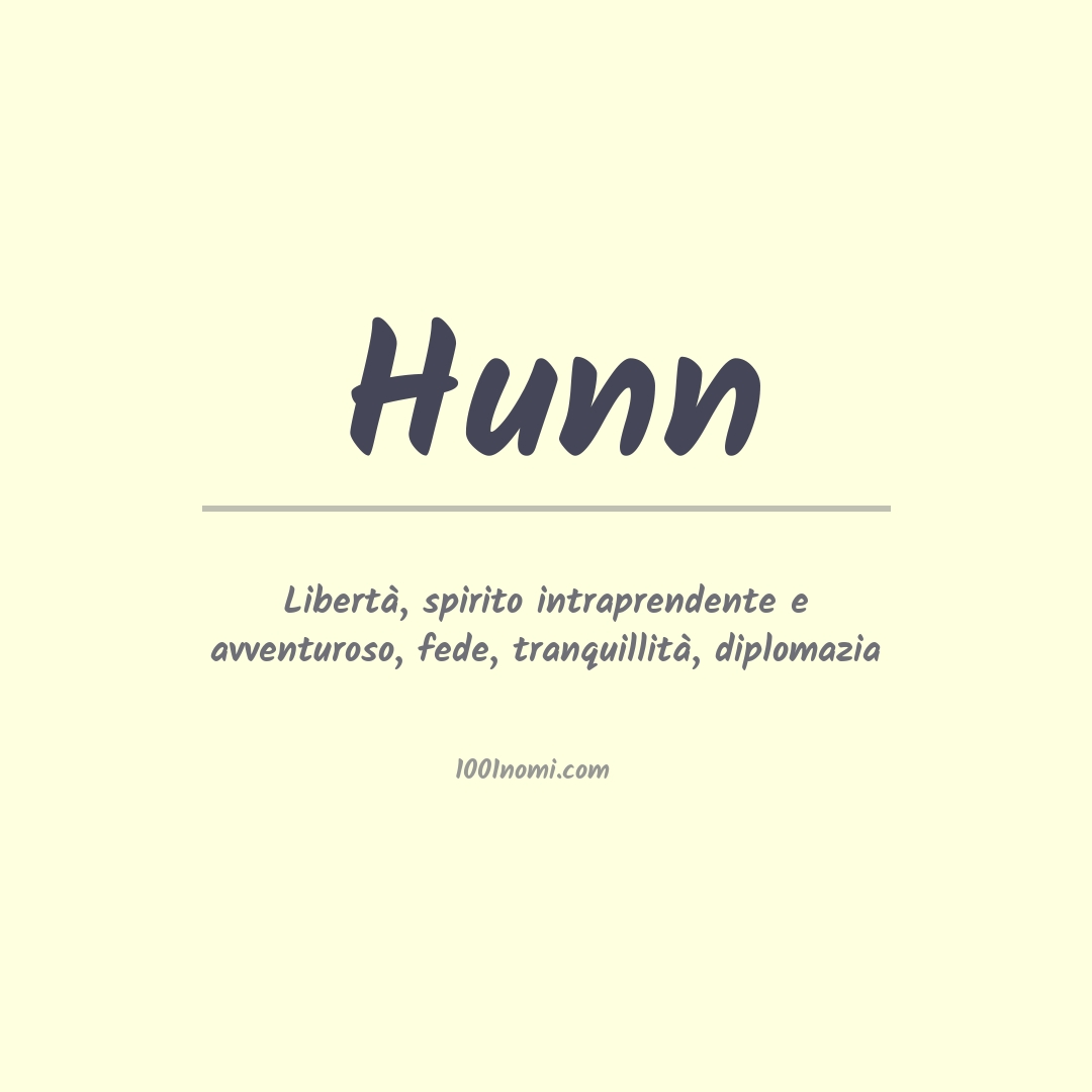 Significato del nome Hunn