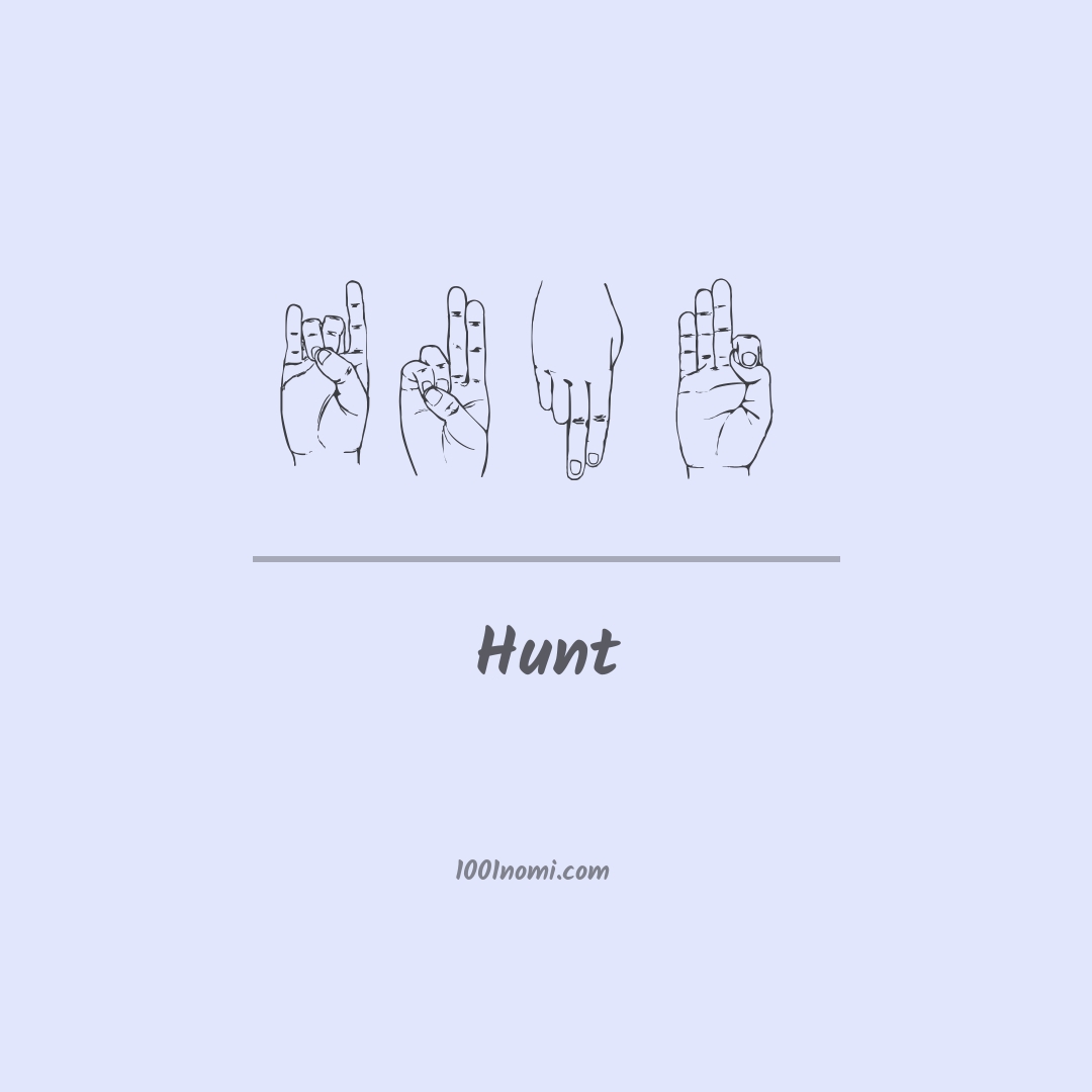 Hunt nella lingua dei segni