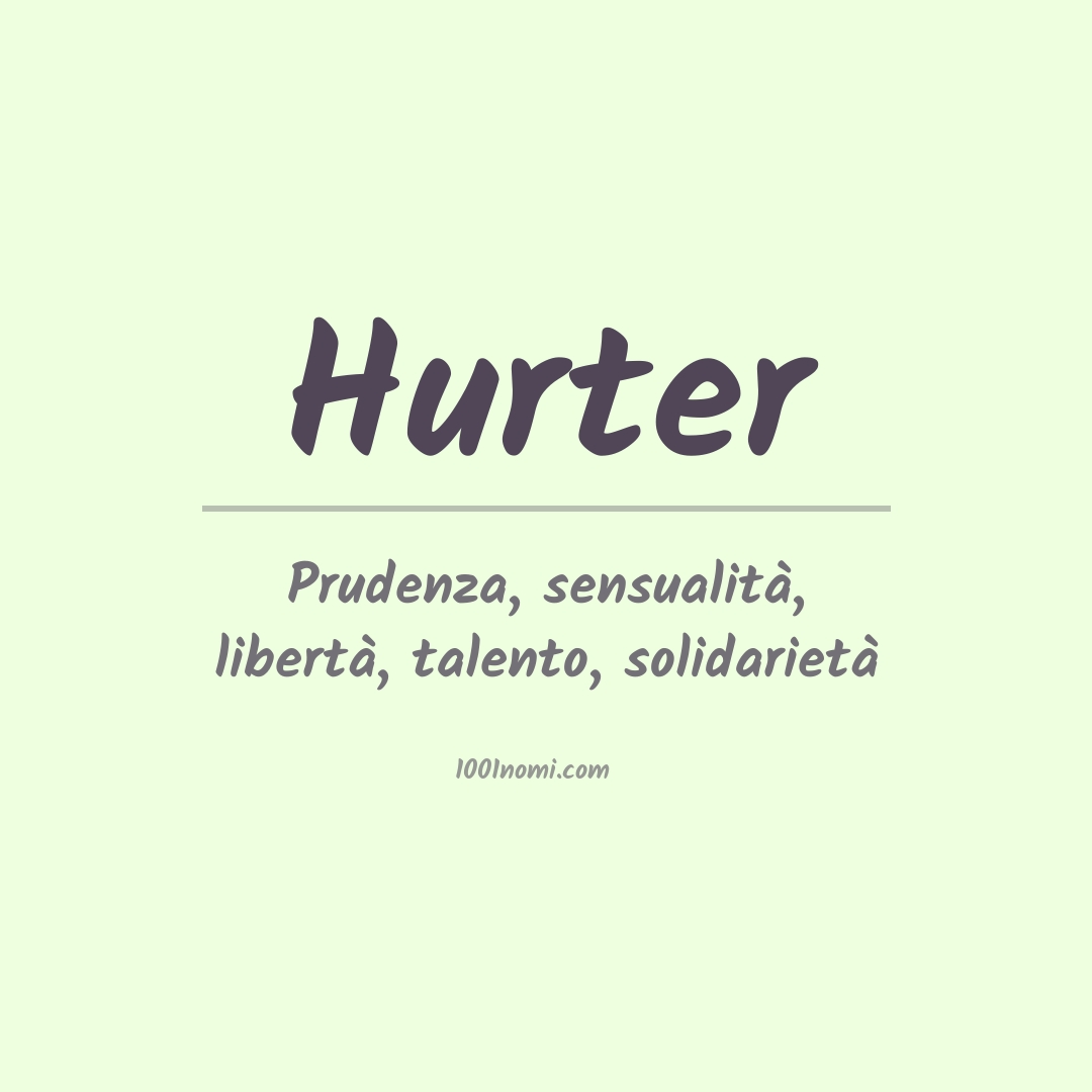 Significato del nome Hurter