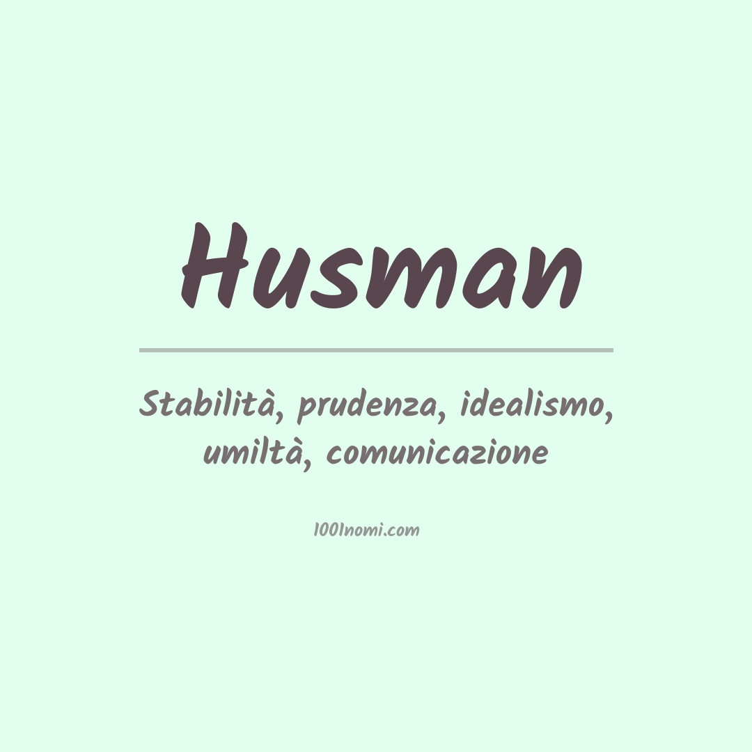 Significato del nome Husman