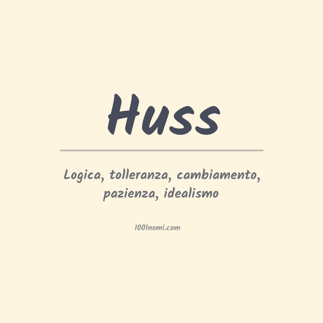 Significato del nome Huss