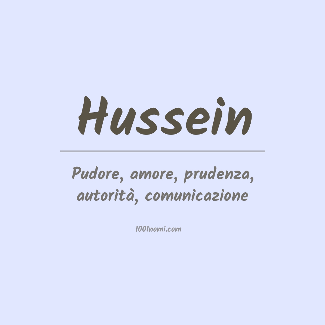 Significato del nome Hussein