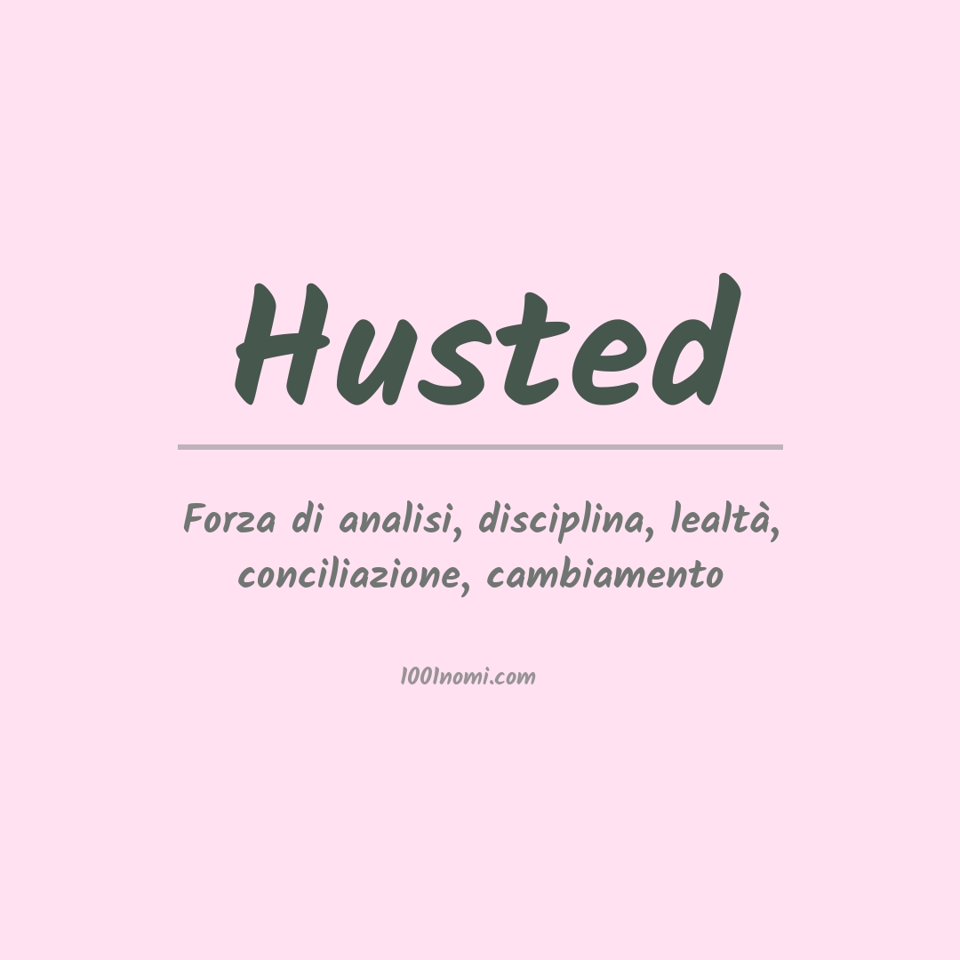 Significato del nome Husted