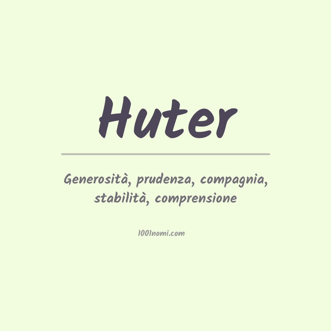 Significato del nome Huter