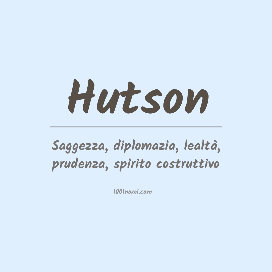 Significato del nome Hutson