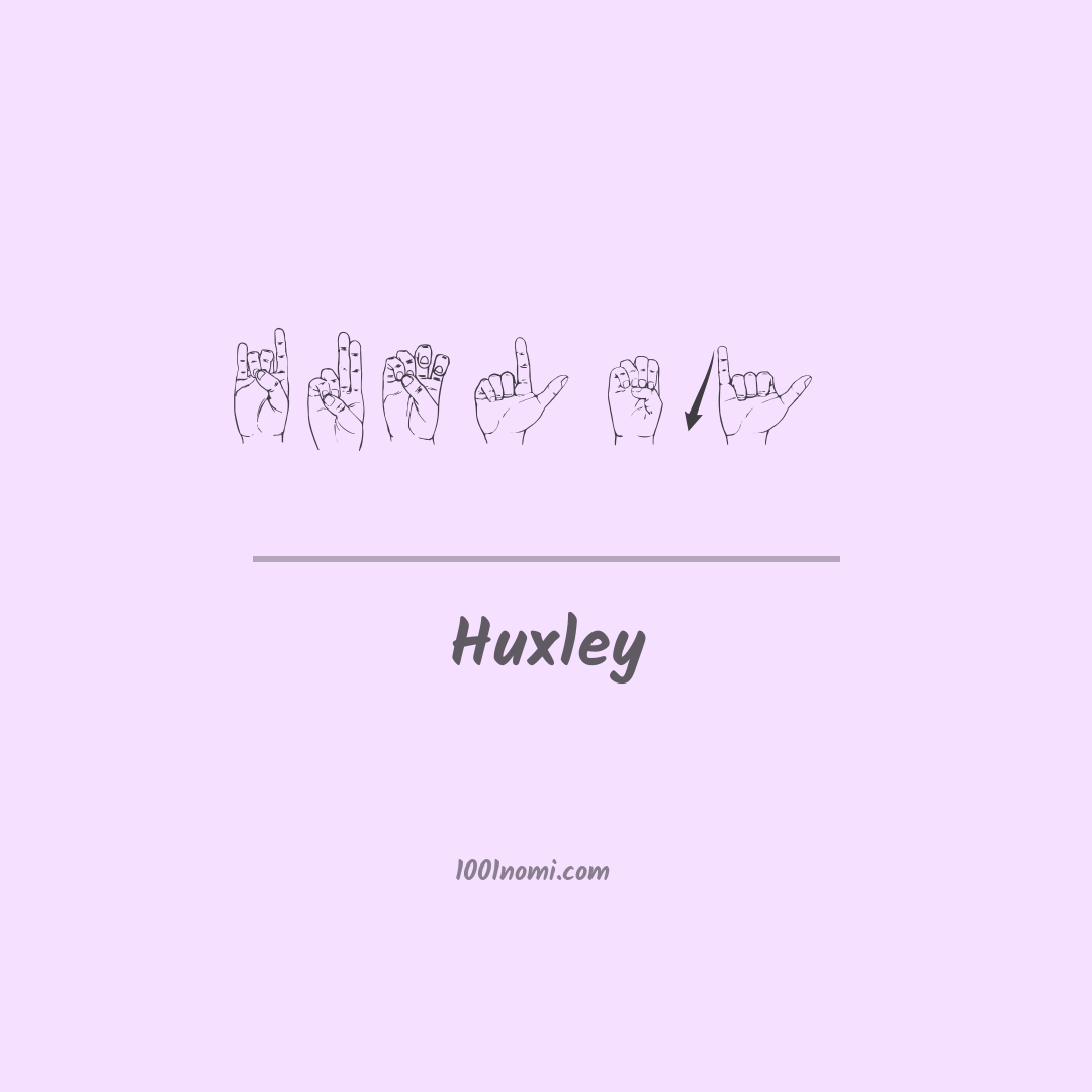 Huxley nella lingua dei segni