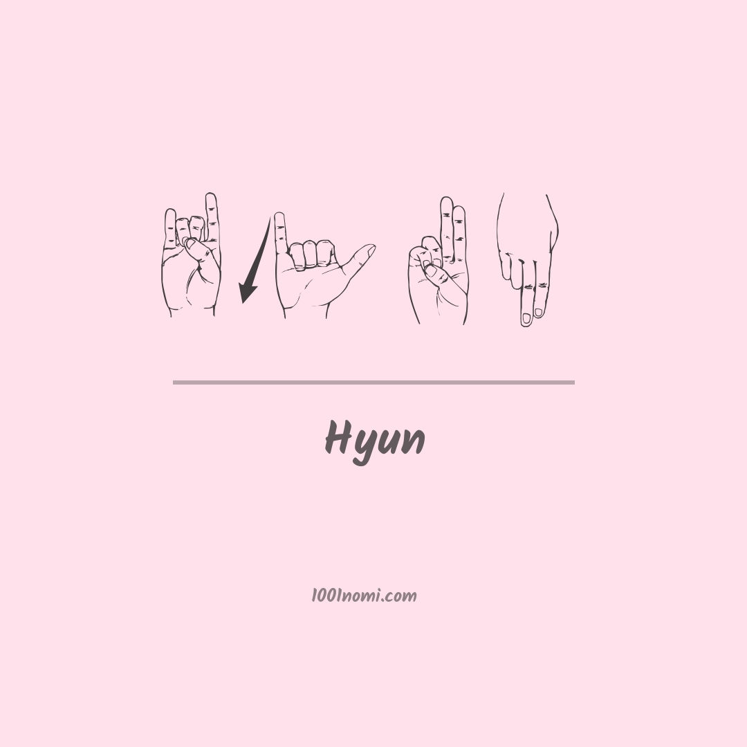 Hyun nella lingua dei segni