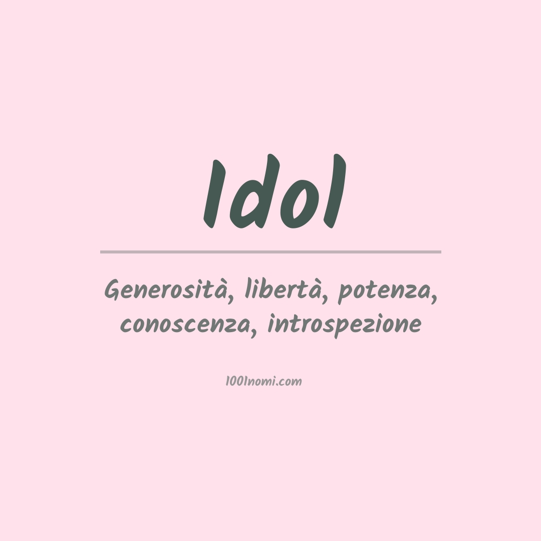 Significato del nome Idol