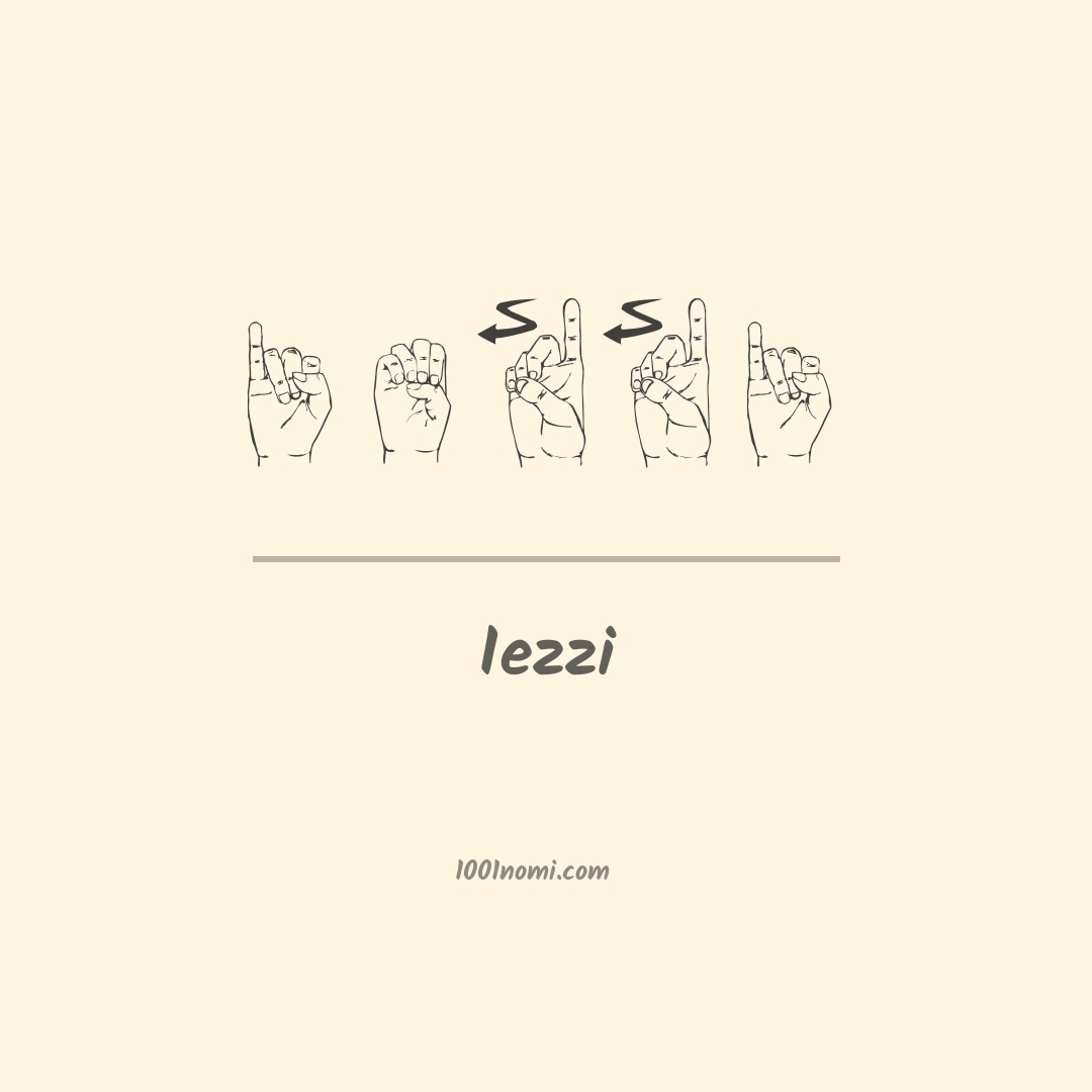 Iezzi nella lingua dei segni Iezzi nella lingua dei segni