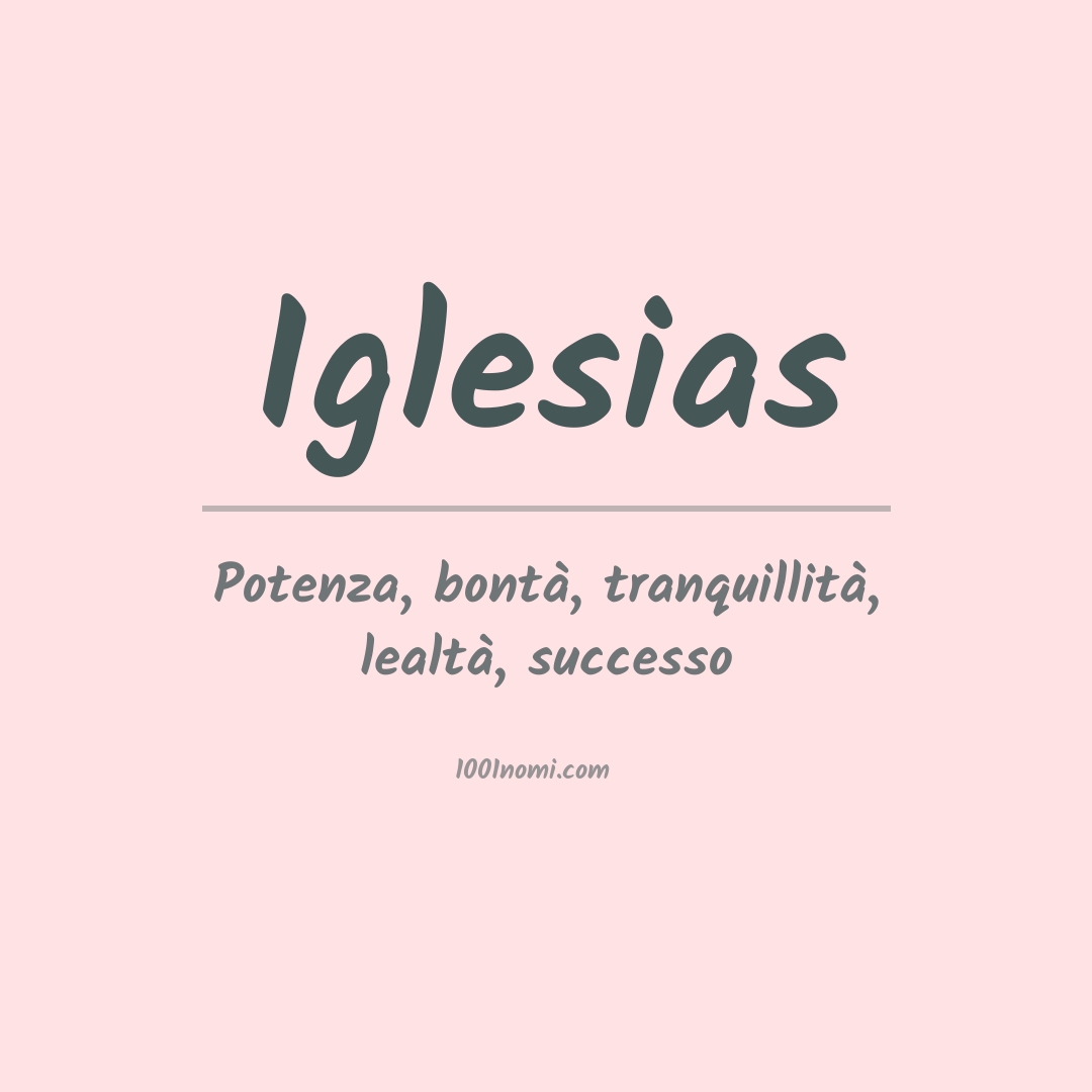 Significato del nome Iglesias