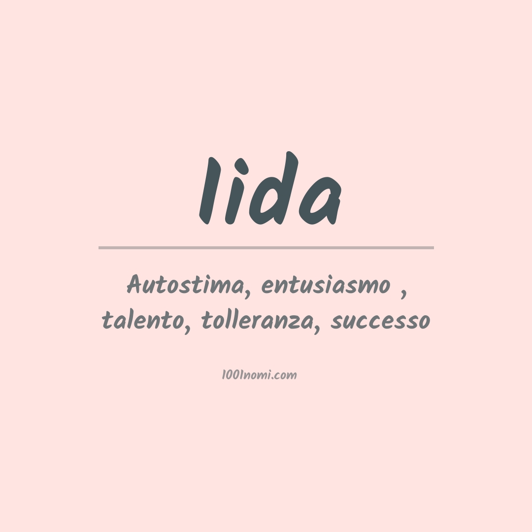 Significato del nome Iida