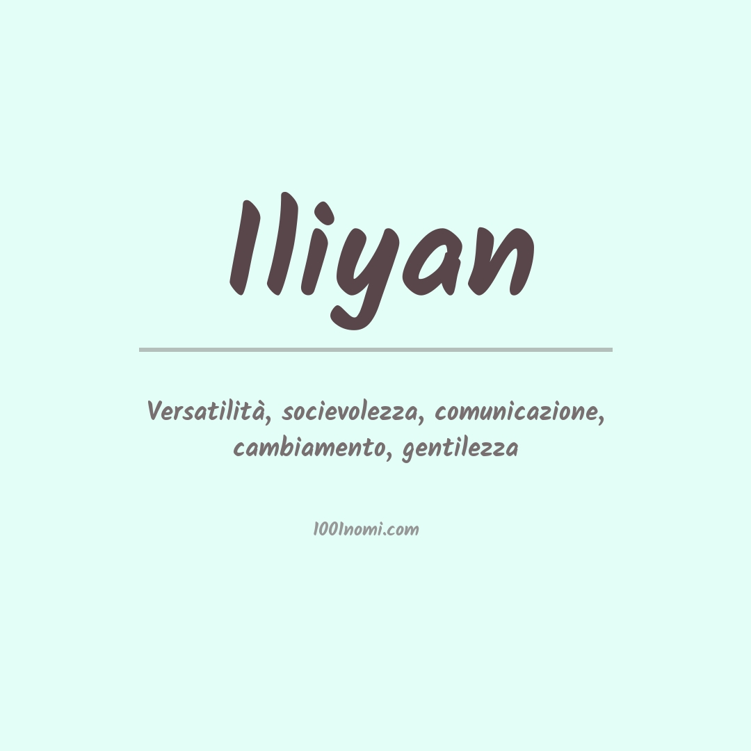 Significato del nome Iliyan