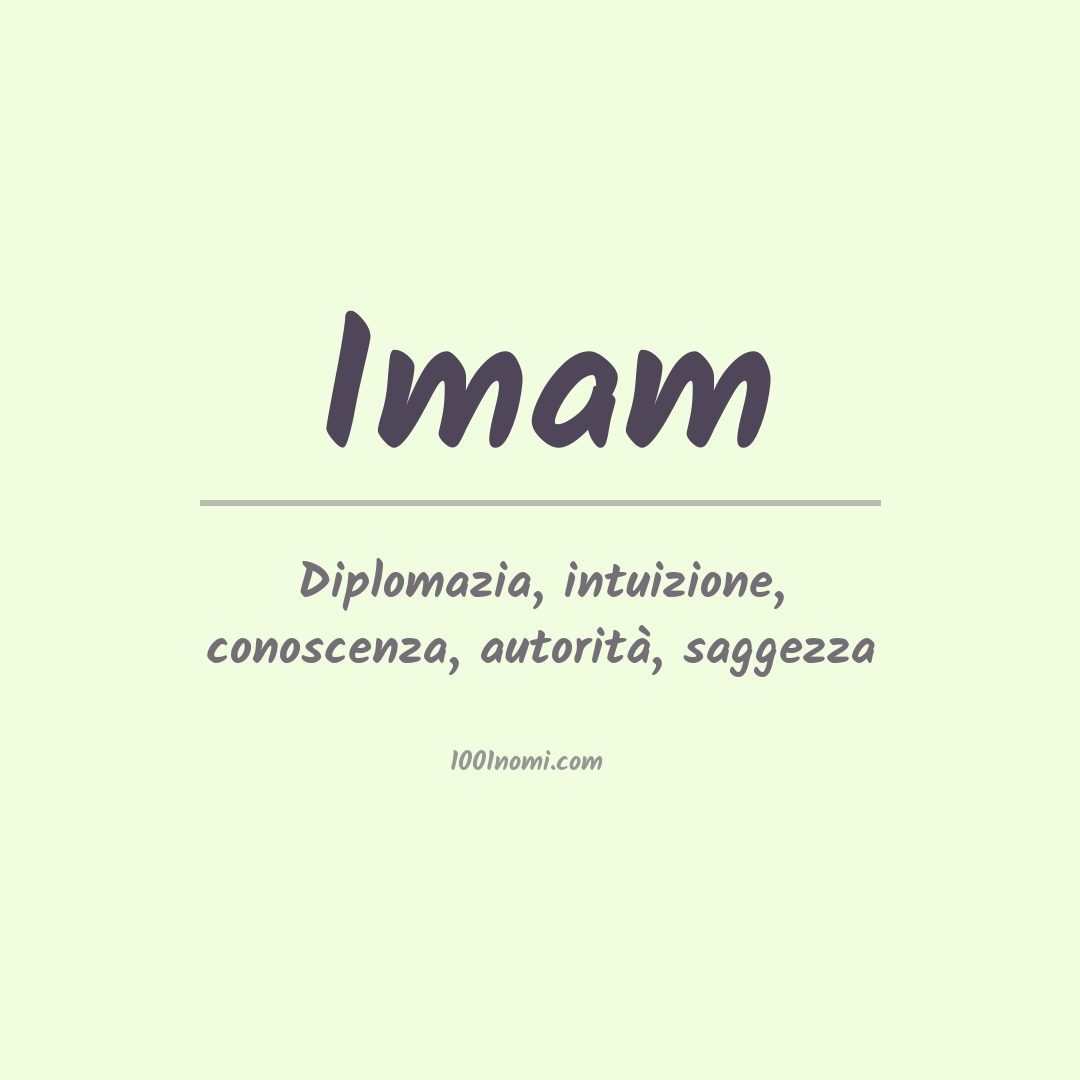 Significato del nome Imam