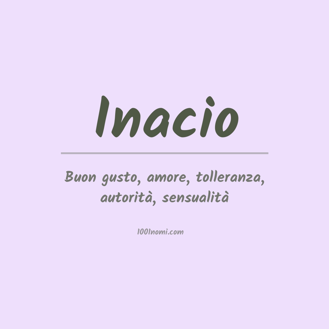 Significato del nome Inacio