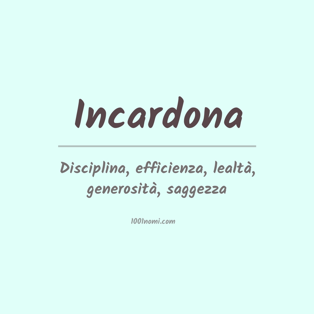 Significato del nome Incardona Significato del nome Incardona
