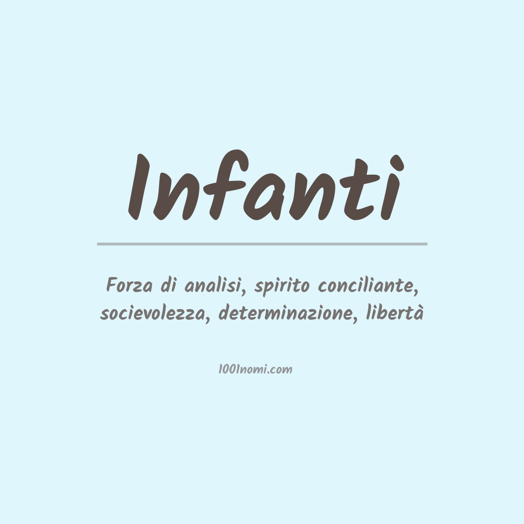 Significato del nome Infanti