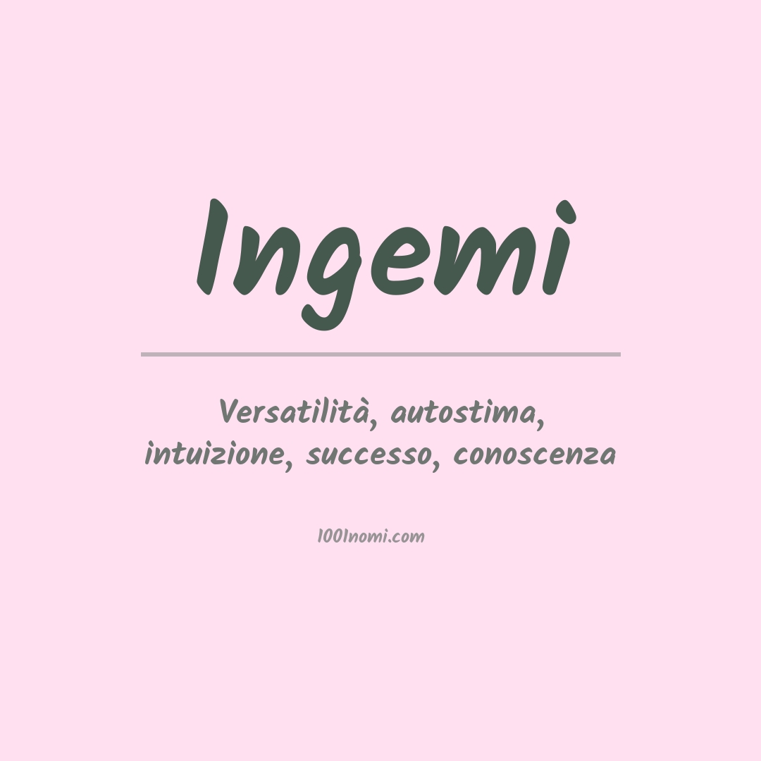 Significato del nome Ingemi