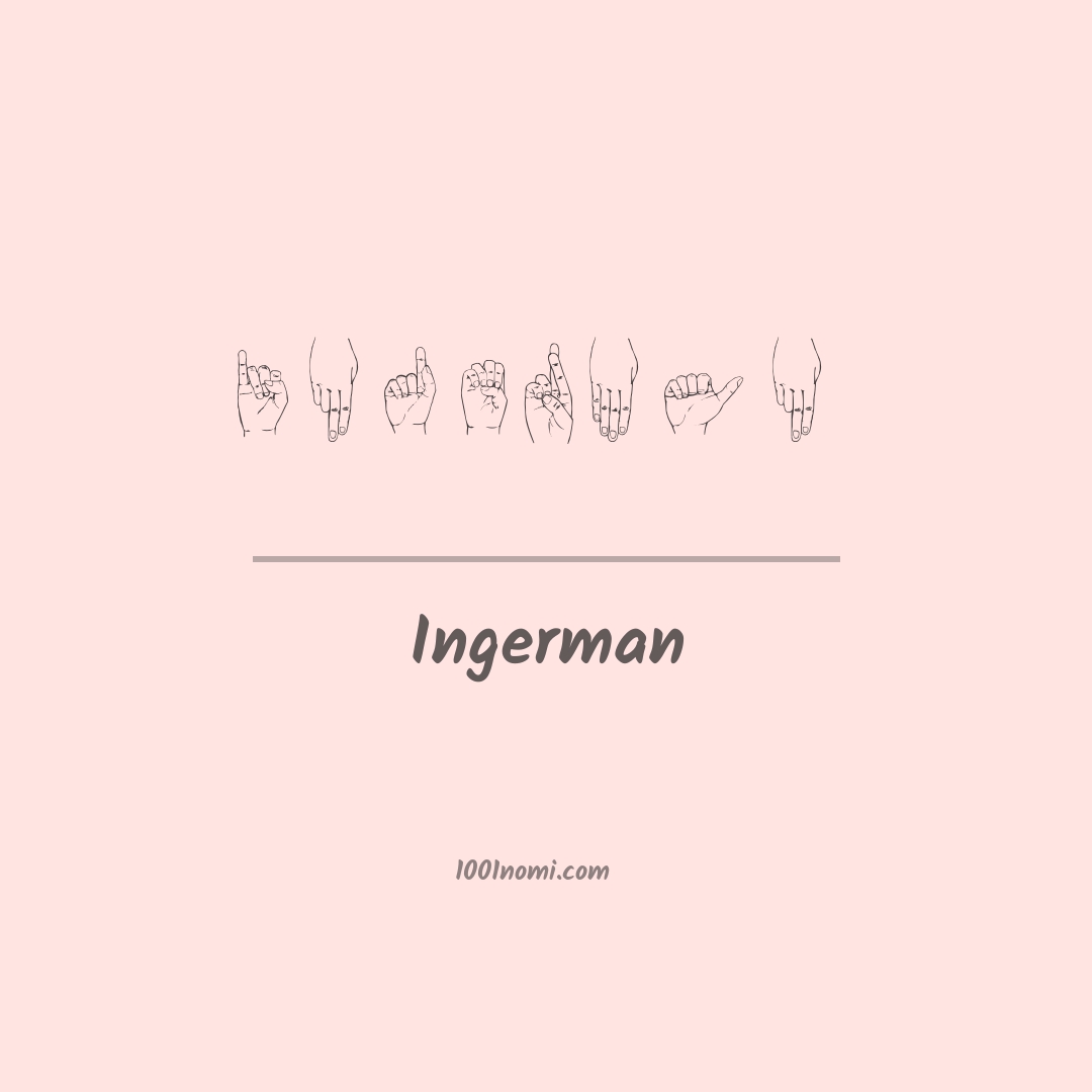 Ingerman nella lingua dei segni