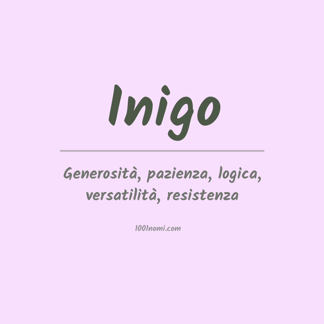 Significato del nome Inigo