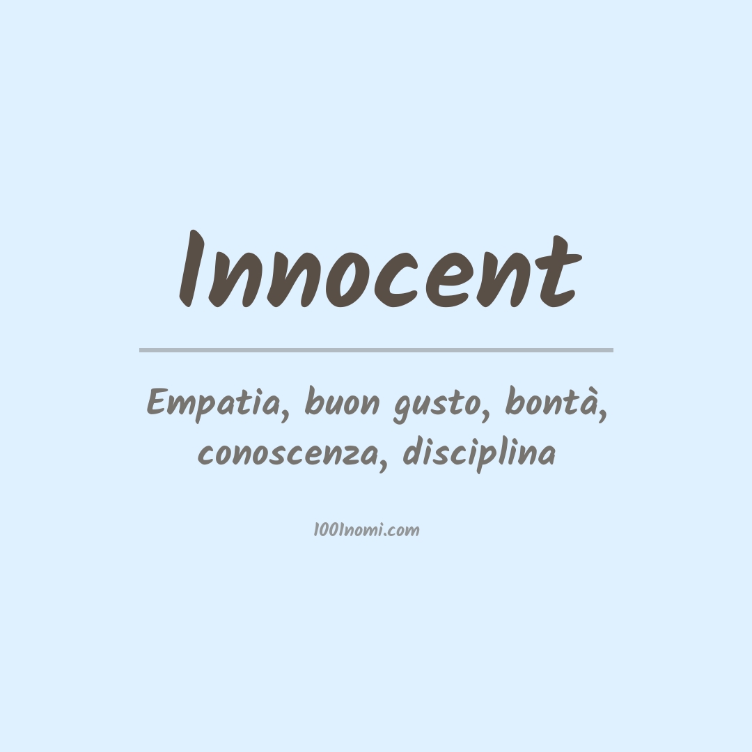 Significato del nome Innocent