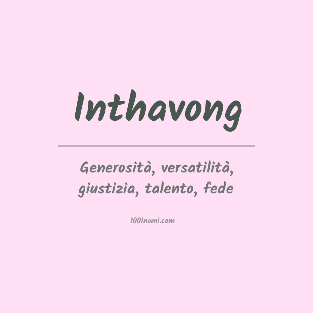 Significato del nome Inthavong