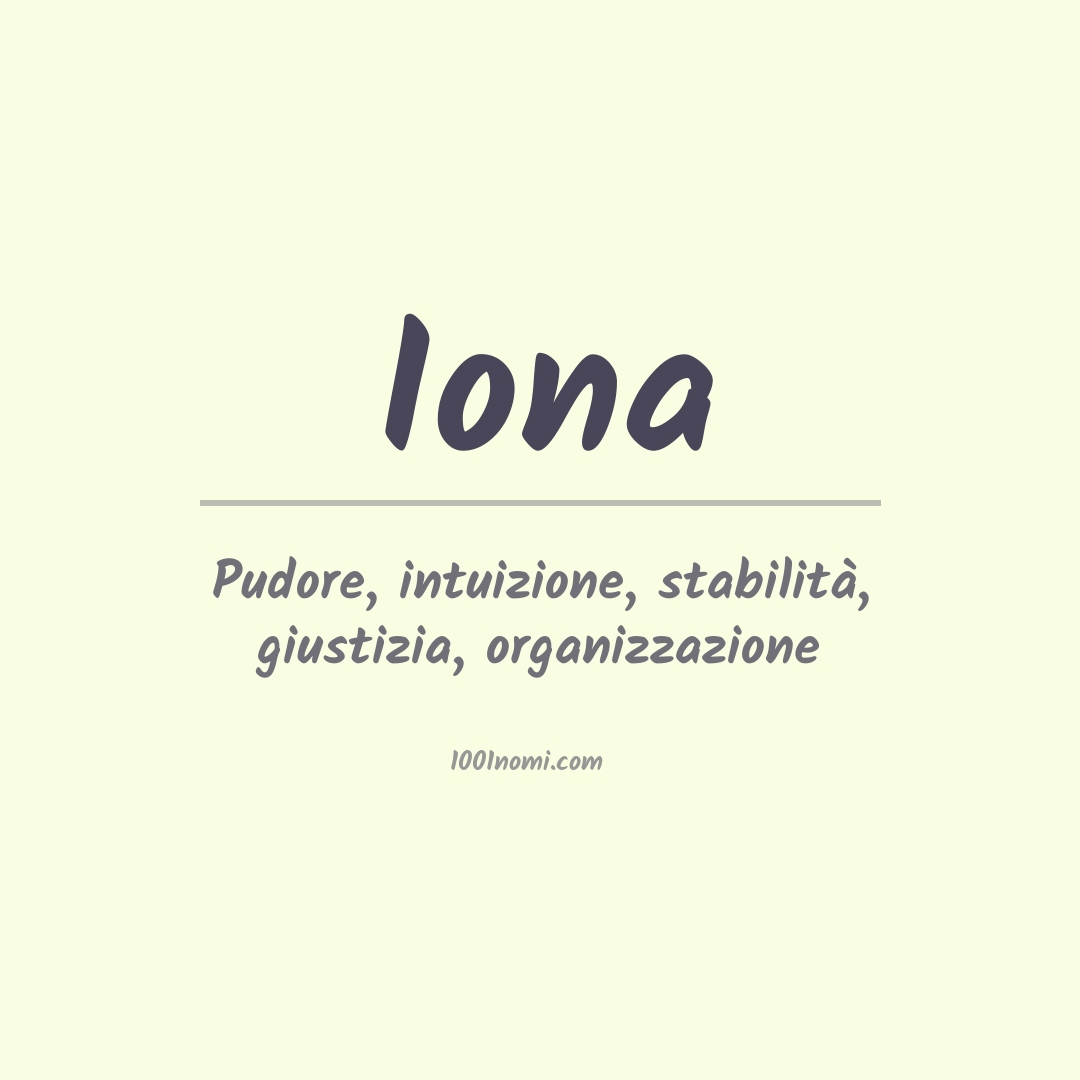 Significato del nome Iona