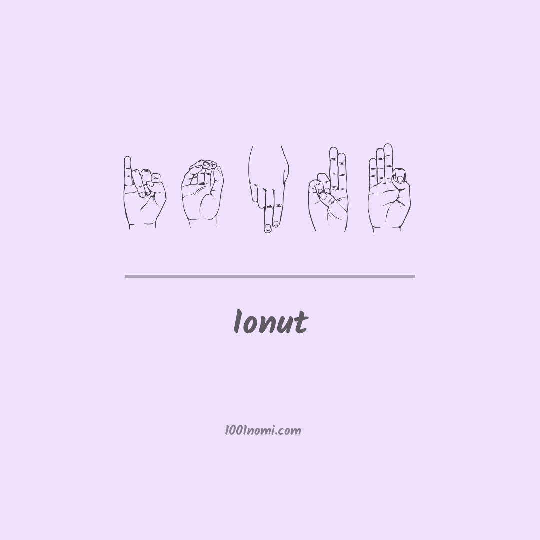 Ionut nella lingua dei segni Ionut nella lingua dei segni