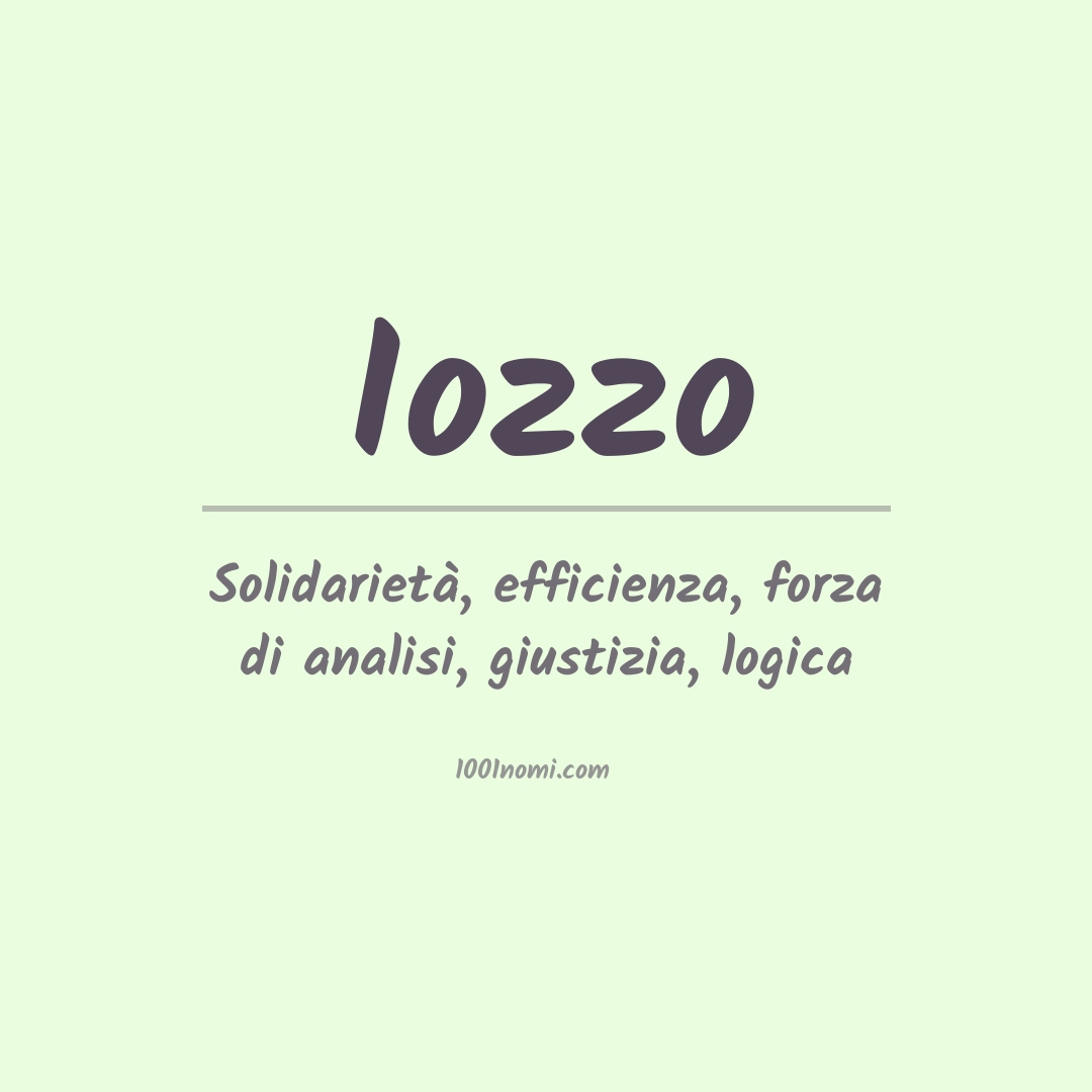 Significato del nome Iozzo