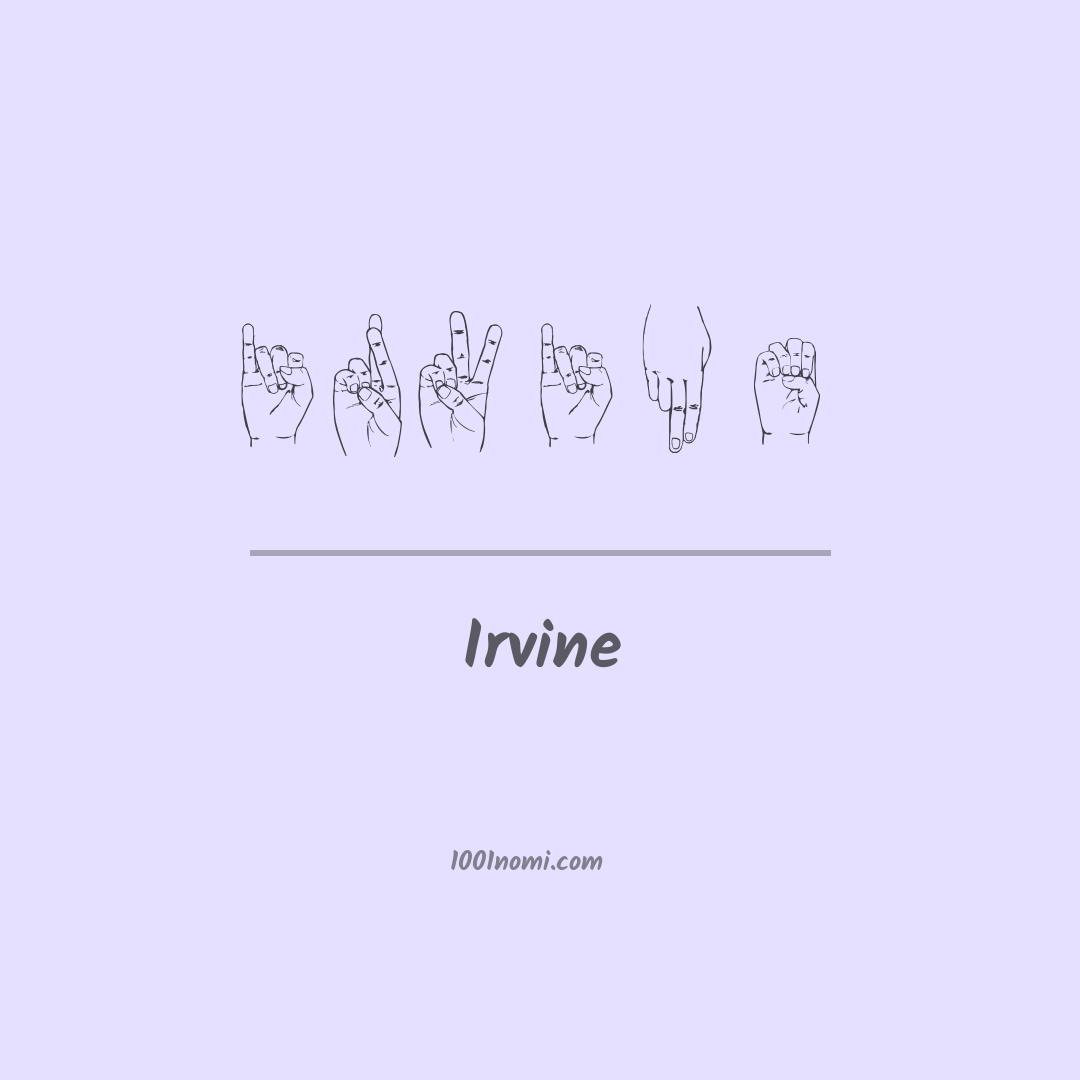 Irvine nella lingua dei segni