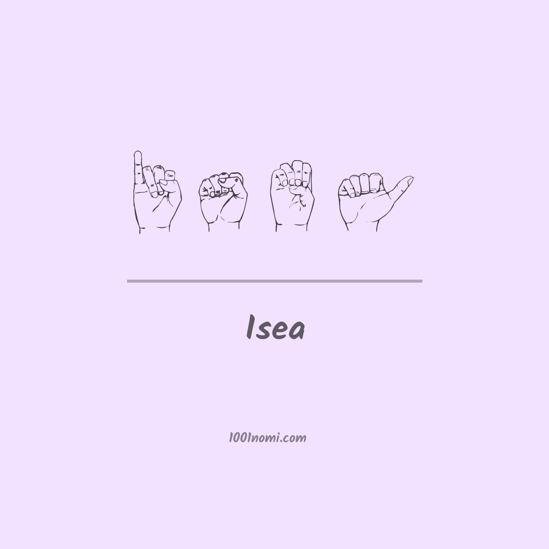 Isea nella lingua dei segni Isea nella lingua dei segni