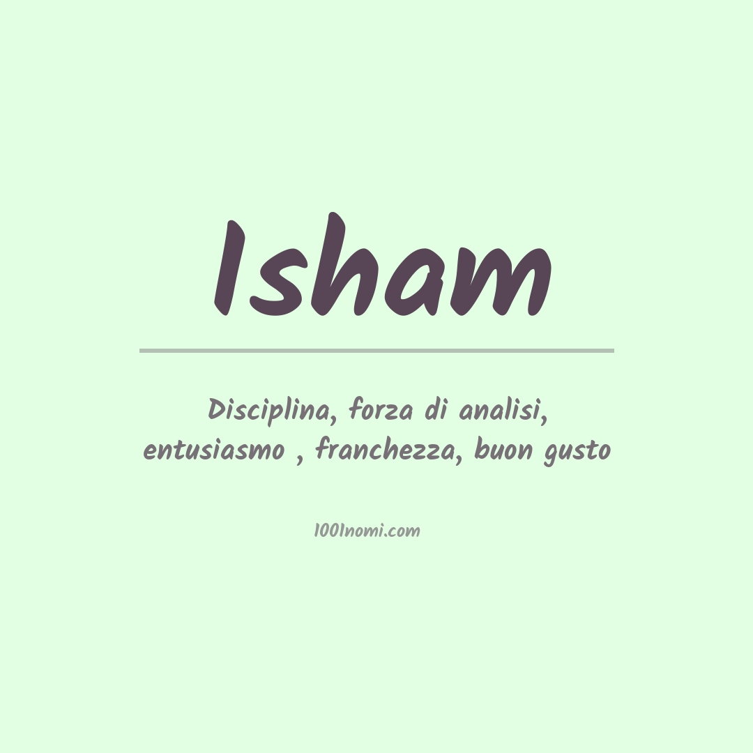 Significato del nome Isham