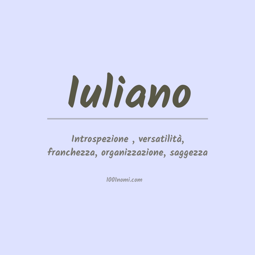 Significato del nome Iuliano