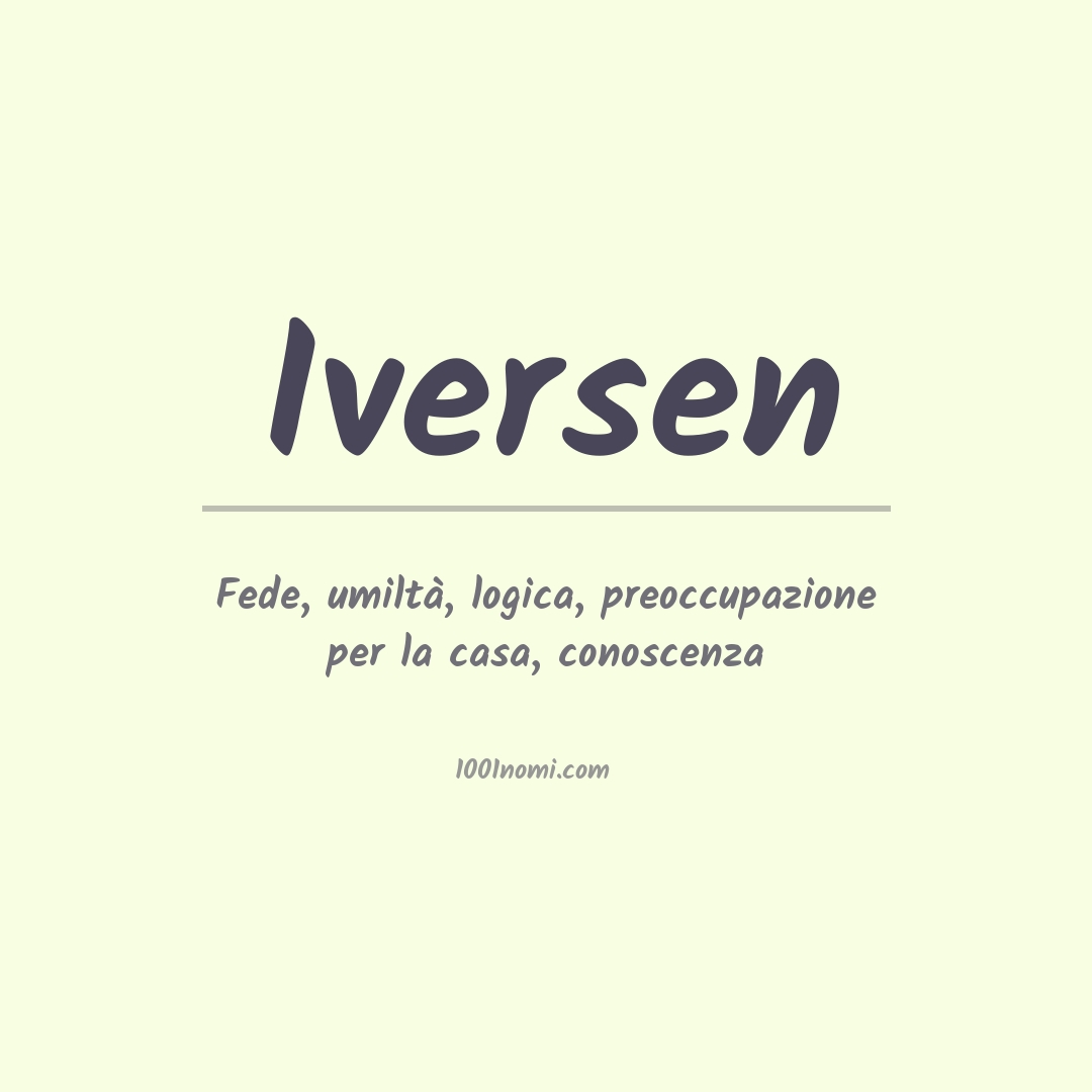 Significato del nome Iversen