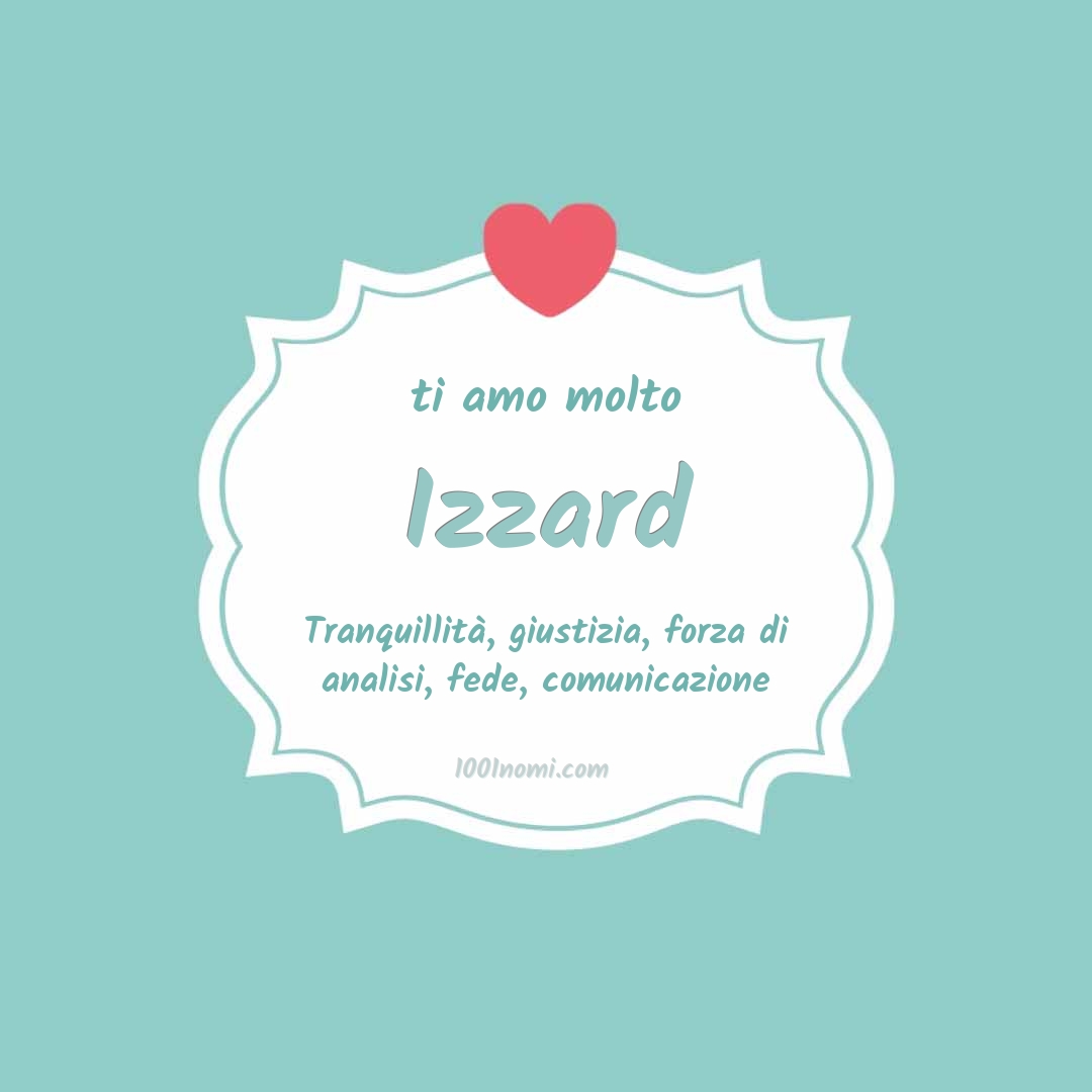 Ti amo molto Izzard